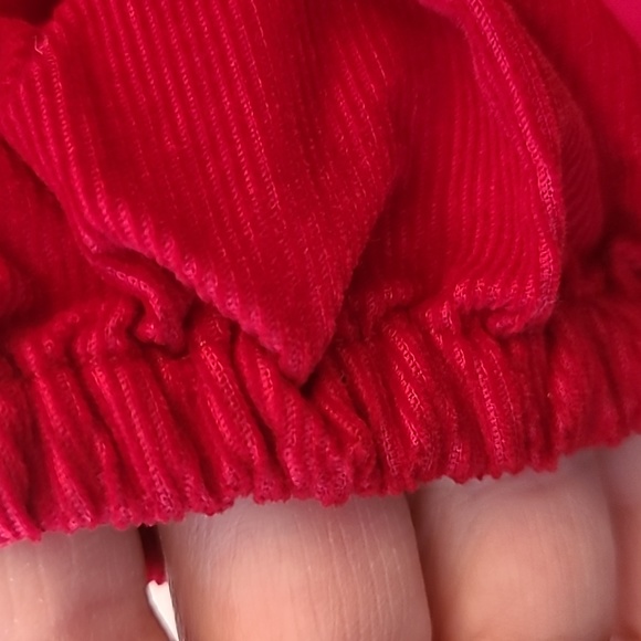 Gap Kids red smocked holiday dress. Fine wale corduroy, - Picture 6 of 8